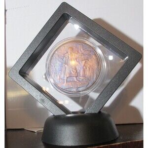 Morrigan the Queen of Battles, 1 Oz Copper Coin-Framed with display Stand